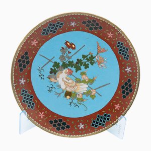 Antiker chinesischer dekorativer Wandteller, 1890er