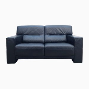 Black Leather FSM Ds 109 Sofa from de Sede