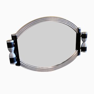 Art Deco French Serving Tray with Mirror, 1930s