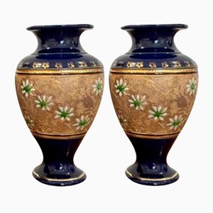 Small Victorian Vases from Royal Doulton, 1880s, Set of 2