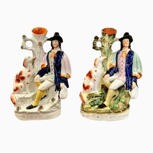 Große viktorianische Figuren aus Staffordshire, 1860er, 2er Set