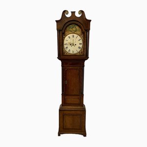 Horloge Long Case George III Antique en Chêne et Acajou, 1800