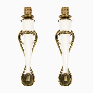 Wall Sconces attributed to Gilbert Poillerat, 1940s, Set of 2
