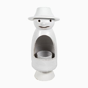 Lámpara de cerámica Snowman, años 70