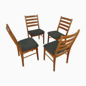 Sillas de comedor danesas de teca de Korup Stolefabrik, años 70. Juego de 4