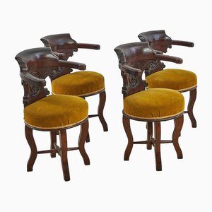 Vintage Mohogany Sessel, 4er Set