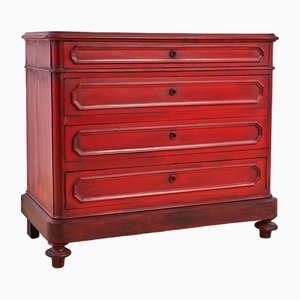 Vintage Red Chest of Drawers