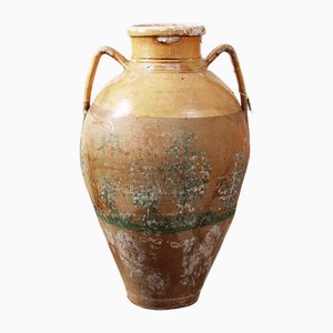 Jarrón Amphora vintage de terracota