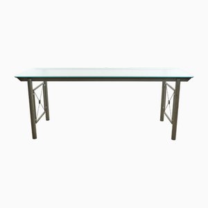 Iron Table with Glass Top