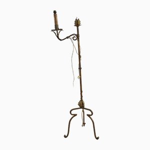 Candleholder Lamp in Wrought Iron