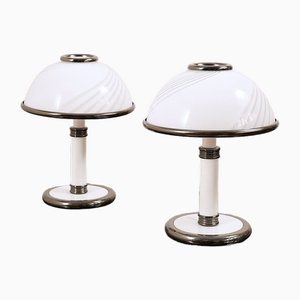 Lampes Champignon en Verre de Murano, Set de 2