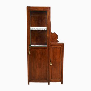 Cabinet with Display Case in Ground Glass