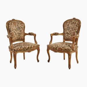 Set of Vintage Wooden Armchairs