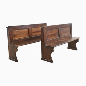 Wooden Benches, 19th Century, Set of 2
