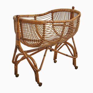 Vintage Bamboo Cot, 1960s
