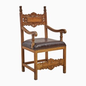 Brauner Vintage Sessel, 1900er