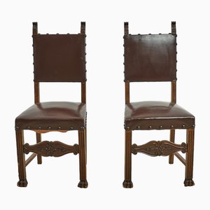Vintage Brown Chairs, 1900s
