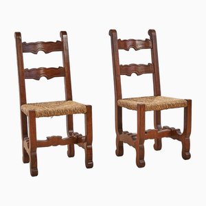 Oak Chairs, Set of 2