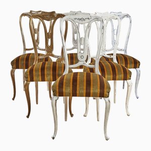 Upholstered Wood Chairs, Set of 6