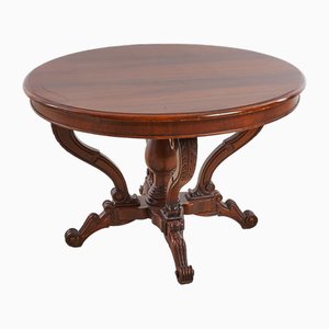 Runder Tisch aus Nussholz