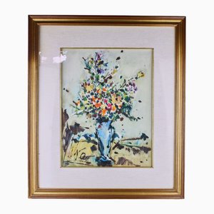 Silvan Gastone Ghigi, Flowers, Painting, Framed