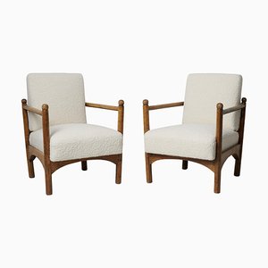 Set of Swedish Grace Upholstered Armchairs, 1920s