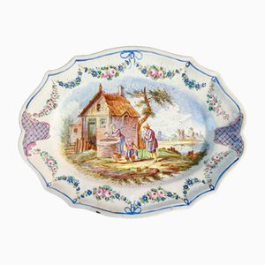 French Painted Majolica Dish, 1800
