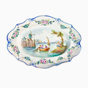 French Painted Majolica Dish, 1800