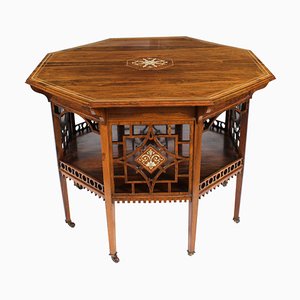 Antique Gonçalo Alves Occasional Side Table, 1890s