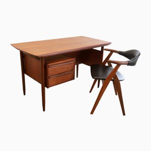 Vintage Propos Hulmefa Schreibtisch und Stuhl, 2er Set