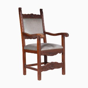 Presidential Chair in Wood and Velvet