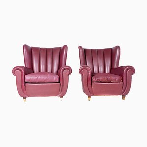 Set of Leather Armchairs from Savina Frau