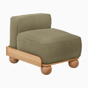 Slippers Cove Armless Seat in Natural Linen by Fred Rigby Studio