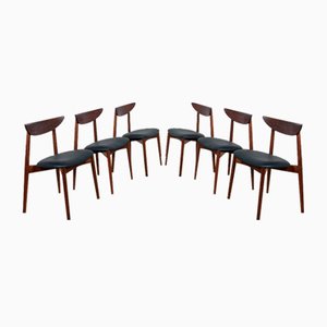 Model 58 Dining Chairs in Rosewood by Harry Østergaard for Randers Møbelfabrik, 1960s, Set of 6