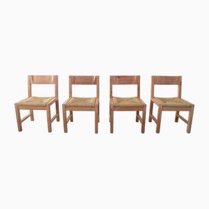 Esszimmerstühle aus Kiefernholz von Poulsen für Gramrode Furniture, Denmark, 1974, 4er Set