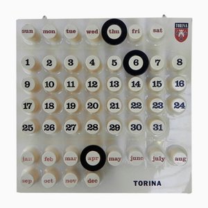 Calendrier Perpétuel Ring-a-Date avec Anneaux par Giorgio Della Baffa, 1970s, Set de 4