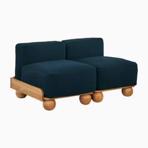 Slipper Cove Armless Two Seat in Midnight by Fred Rigby Studio