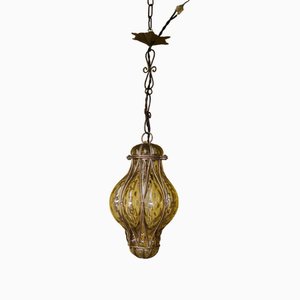 Mid 20th Century Venetian Murano Glass Blown Hall Lantern, 1950s