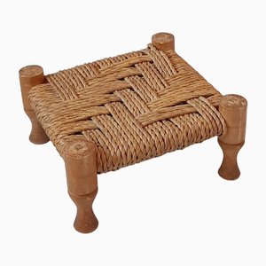 Wood and Rope Footstool, 1960s