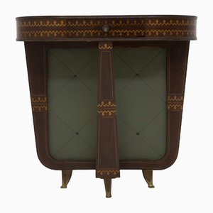 Entrance Console attributed to Paolo Buffa with Inlays and Brass, 1950s