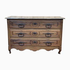 Louis XV Walnut Chest of Drawers with Grey Top