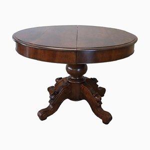 Oval Walnut Extendable Dining Table, 19th Century