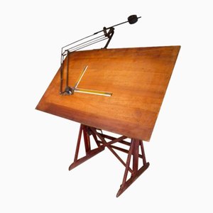 Industrial Bauhaus Architects Worktable in Wood, 1920s