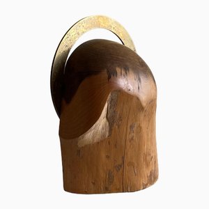 Estudio británico de escultura minimalista de madera y latón, años 90