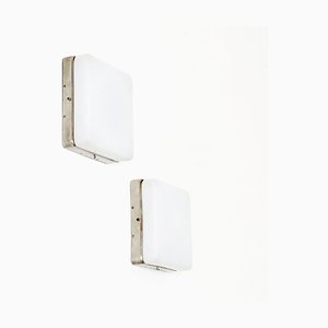 White Wall Lamps, Set of 2