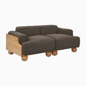 2.5 Seater Sofa in Espresso Velvet by Fred Rigby Studio