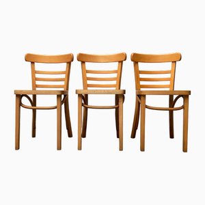 Deutsche Mid-Century Stühle aus Bugholz von ZPM Radomsko für Mobilair, 1950er, 3er Set