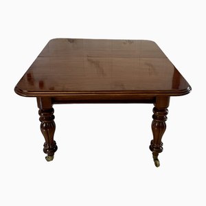 Antique Victorian Figured Mahogany Extendable Dining Table, 1860