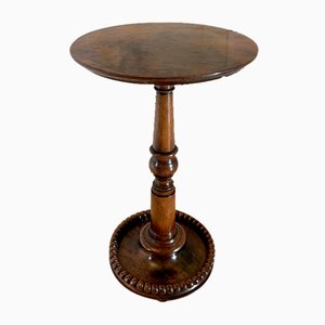 Antique Victorian Burr Walnut Lamp Table, 1860