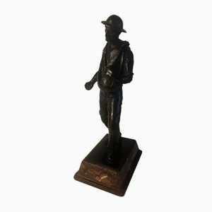 Saemann Skulptur aus Bronze auf Marmorsockel von Henselmann